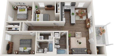 a 2400 sq ft floor plan with a bedroom and a living room